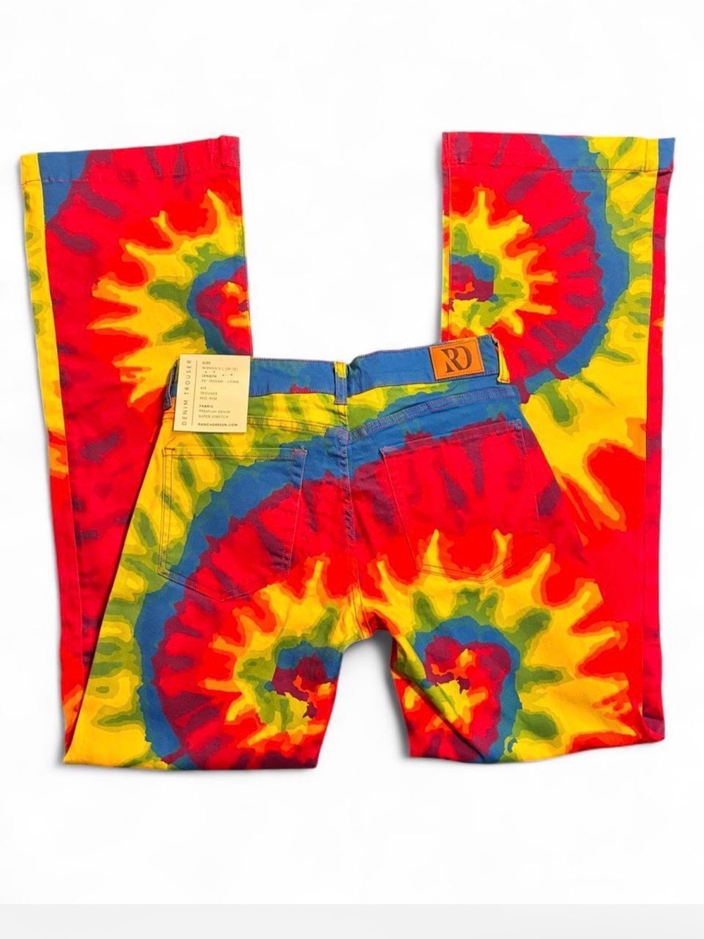 Tie-Dye Ranch Dress’n Women’s Pants - Multicolor Spiral Print